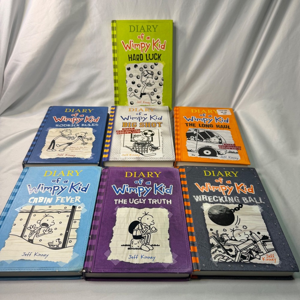 Diary of a Wimpy Kid Hardcover Book Lot of 7 Jeff Kinney Rodrick Rules Big Shot